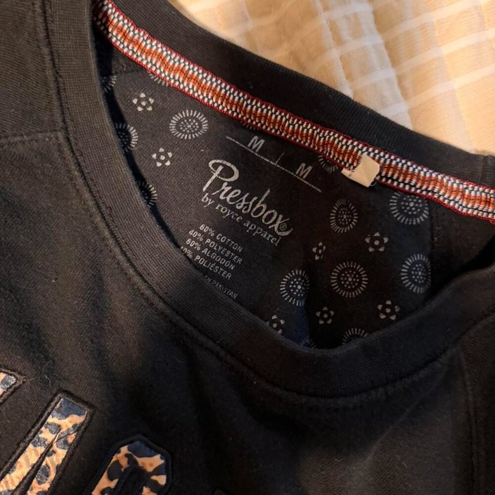 Texas Tech Cheetah Print Split Hem Sweatshirt Bla… - image 2